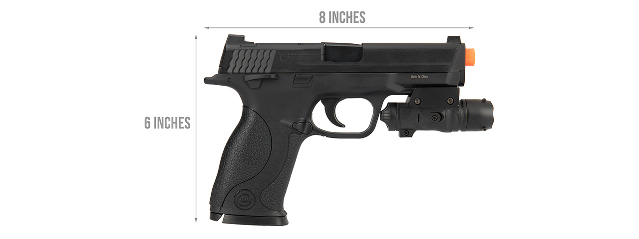 UK ARMS G53 Airsoft Spring Pistol w/ Laser (BLACK) - Click Image to Close