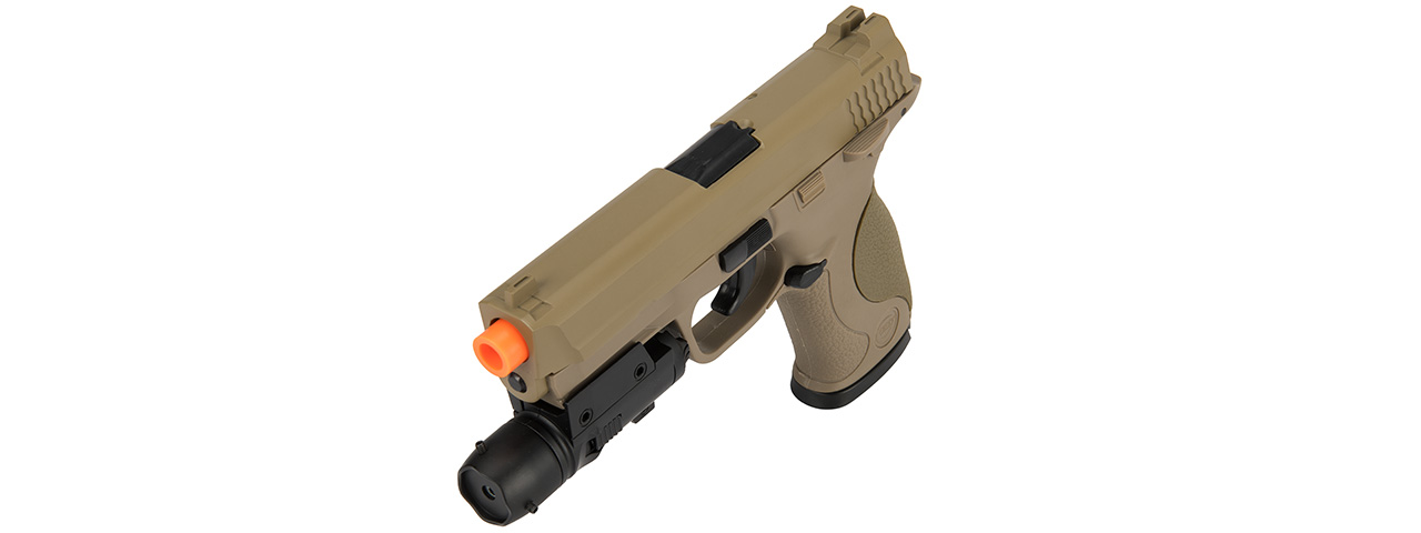 UK ARMS G53 Airsoft Spring Pistol w/ Laser (TAN)