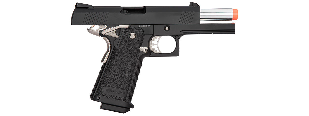 Golden Eagle IMF OPS-M.RP Hi-Capa Gas Blowback Airsoft Pistol (Color: Black) - Click Image to Close