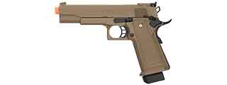 Golden Eagle IMF 3304 OPS-M.RP 1911A1 Single Stack Semi-Auto GBB Metal Pistol, DE