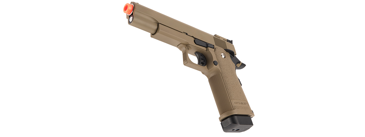 Golden Eagle IMF 3304 OPS-M.RP 1911A1 Single Stack Semi-Auto GBB Metal Pistol, DE