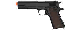 Golden Eagle IMF 3305 1911A1 Single Stack Semi-Auto GBB Metal Pistol, BK