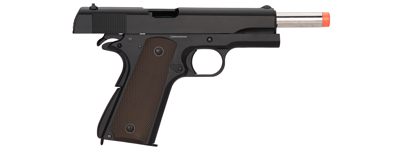 Golden Eagle IMF 3305 1911A1 Single Stack Semi-Auto GBB Metal Pistol, BK - Click Image to Close