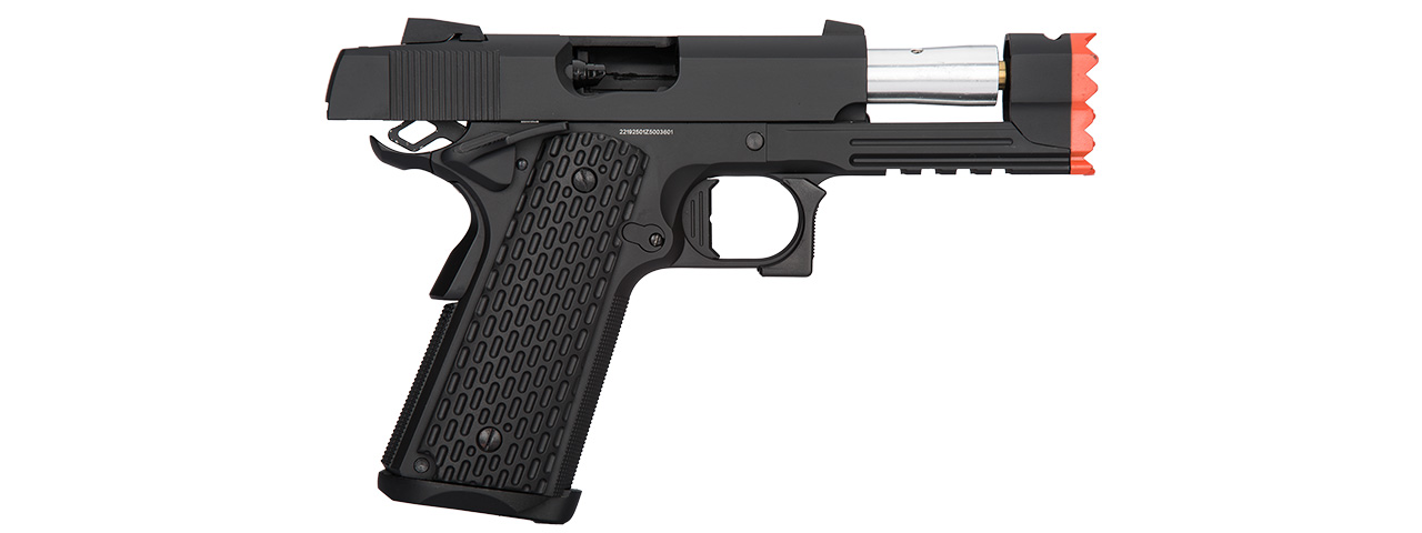 Golden Eagle IMF 3308 Hi Capa Semi-Auto GBB Metal Pistol w/ Integrated Muzzle Break (Color: Black)