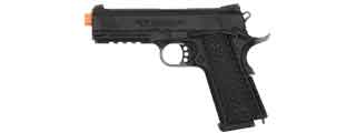 Golden Eagle IMF Night Warrior 3309 OTS Tactical .45 HiCapa Semi-Auto GBB Metal Pistol, BK