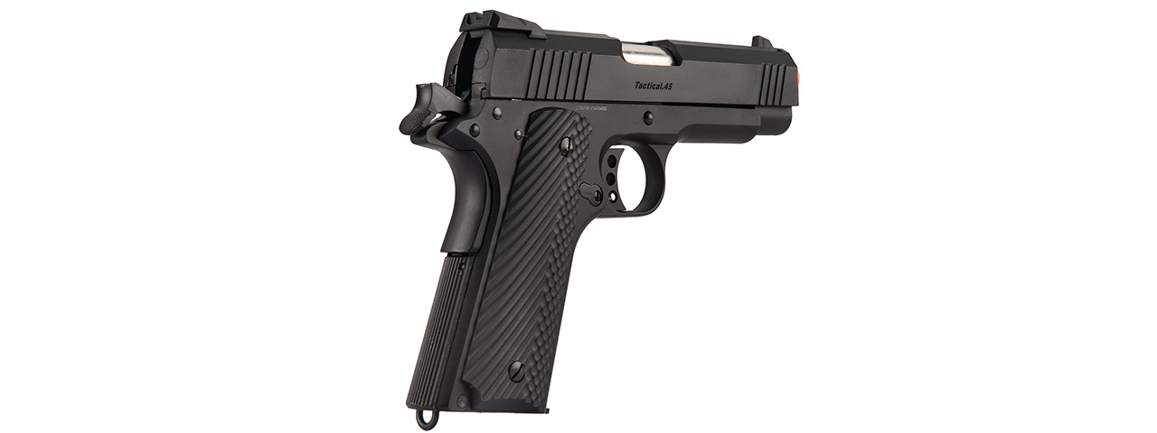 Golden Eagle IMF 3330 OTS Tactical .45 HiCapa Semi-Auto GBB Metal Pistol, BK