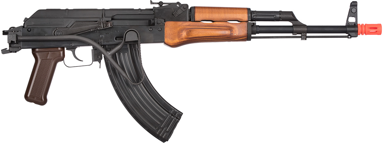 GHK AK GIMS Gas Blowback AKMS Airsoft Rifle (WOOD) - Click Image to Close