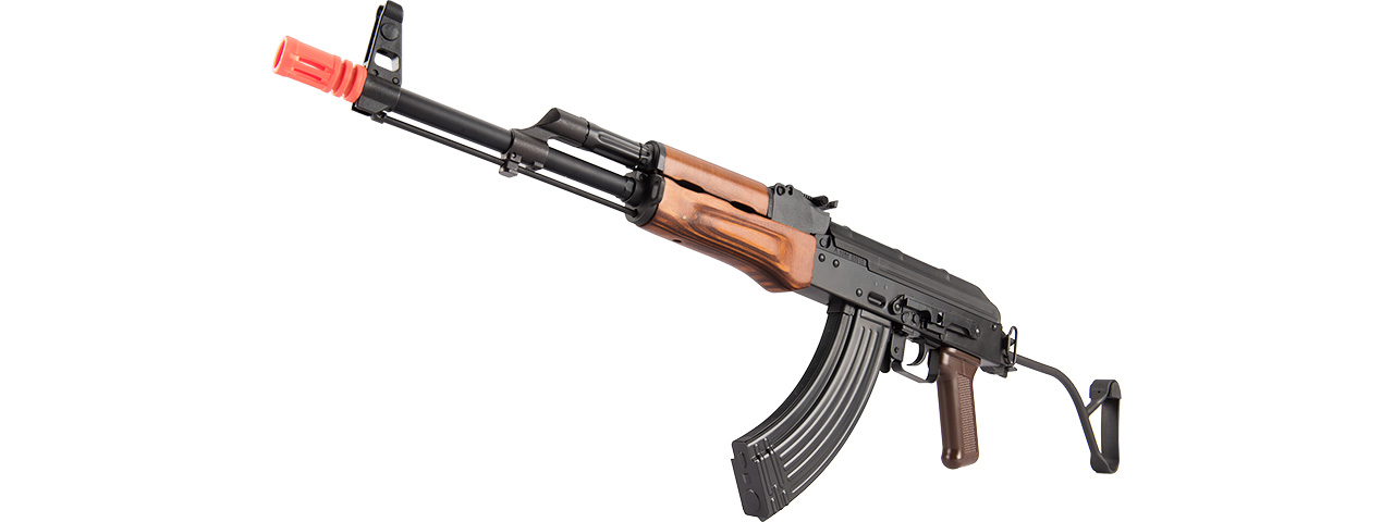 GHK AK GIMS Gas Blowback AKMS Airsoft Rifle (WOOD) - Click Image to Close