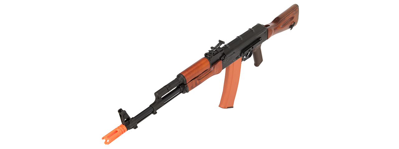 GHK GK74 AK47 Full Metal GBB Airsoft Rifle w/ Real Wood Furniture (BLACK) - Click Image to Close