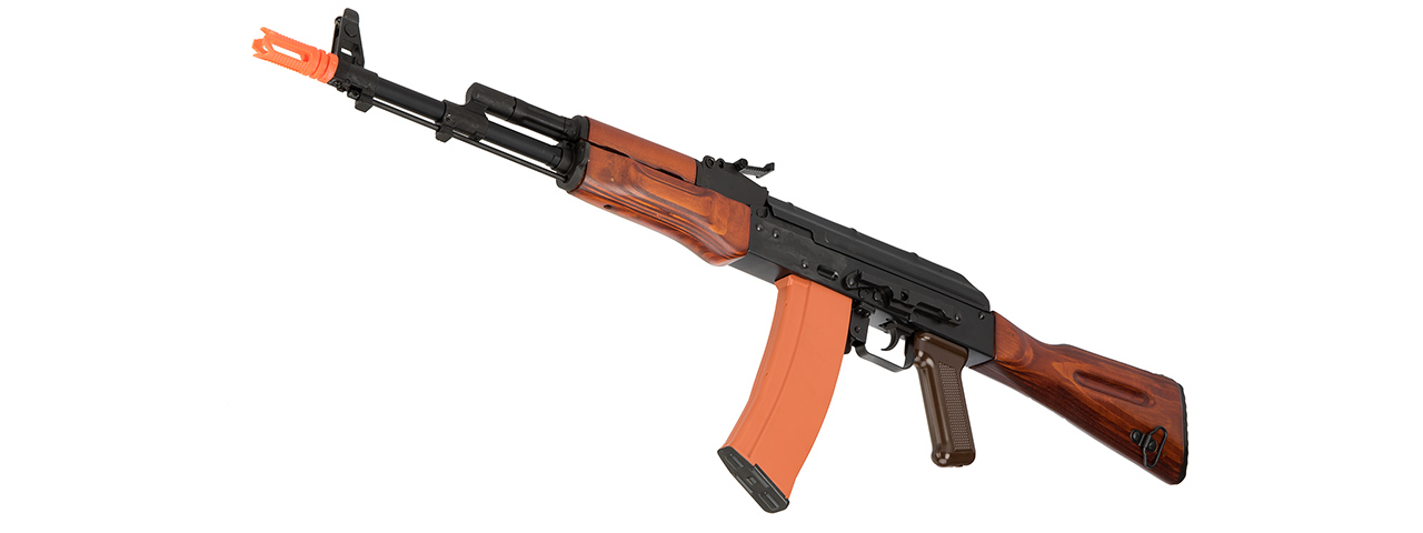 GHK GK74 AK47 Full Metal GBB Airsoft Rifle w/ Real Wood Furniture (BLACK) - Click Image to Close