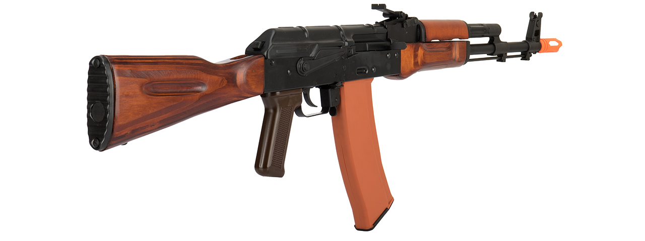 GHK GK74 AK47 Full Metal GBB Airsoft Rifle w/ Real Wood Furniture (BLACK) - Click Image to Close