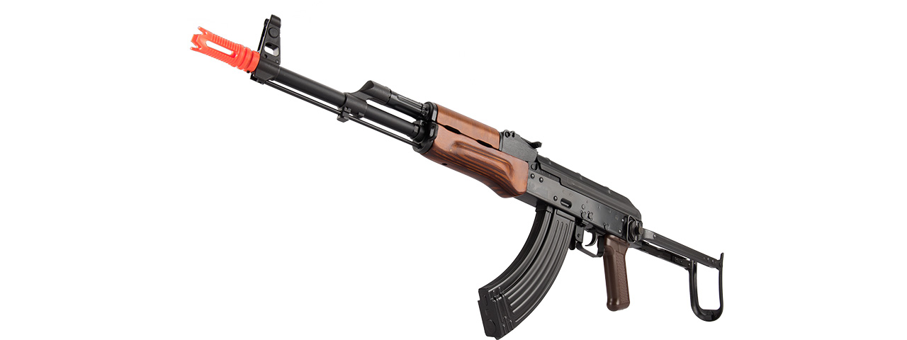 GHK AK GKMS Gas Blowback AKMS Airsoft Rifle (WOOD) - Click Image to Close