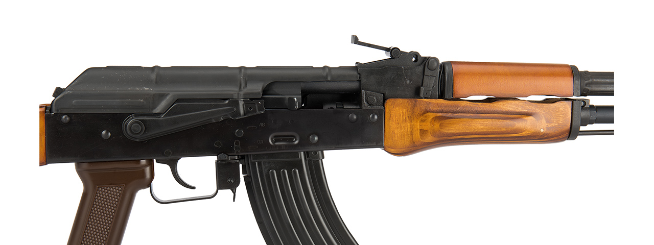 GHK AKM Gas Blowback Airsoft Rifle w/ Real Wood Furniture (BLACK)