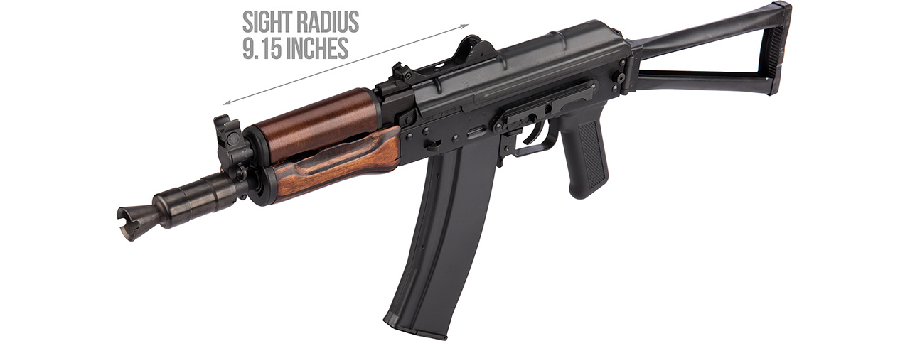 GHK AK GKS74U Gas Blowback AK74U Airsoft Rifle (WOOD) - Click Image to Close