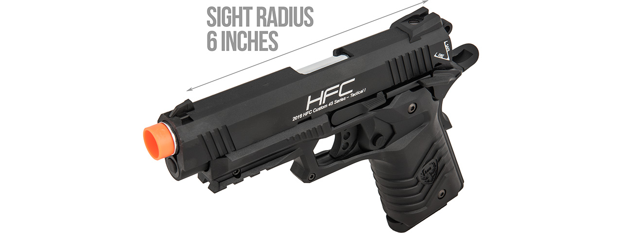 HFC HG-171 Tactical 1911 Gas Blowback Pistol (BLACK)