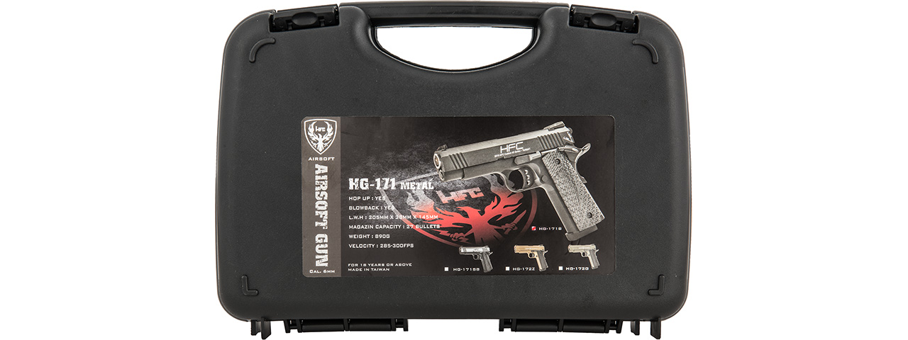 HFC HG-171 Tactical 1911 Gas Blowback Pistol (BLACK)