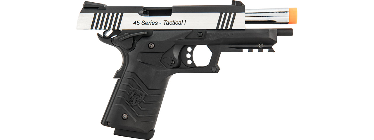 HFC HG-171 Tactical 1911 Gas Blowback Pistol (SILVER / BLACK)