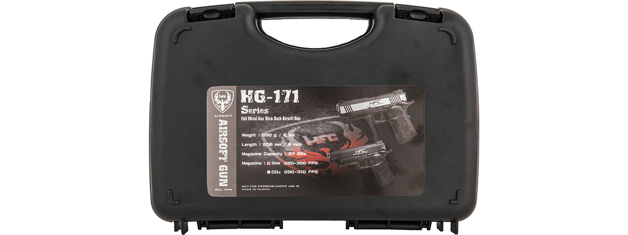 HFC HG-171 Tactical 1911 Gas Blowback Pistol (SILVER / BLACK) - Click Image to Close