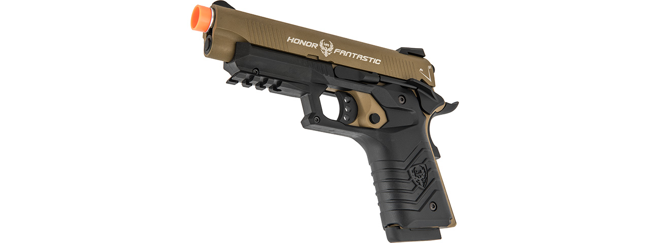 HFC Honor Fantastic 1911 Gas Blowback Pistol (TAN / BLACK)