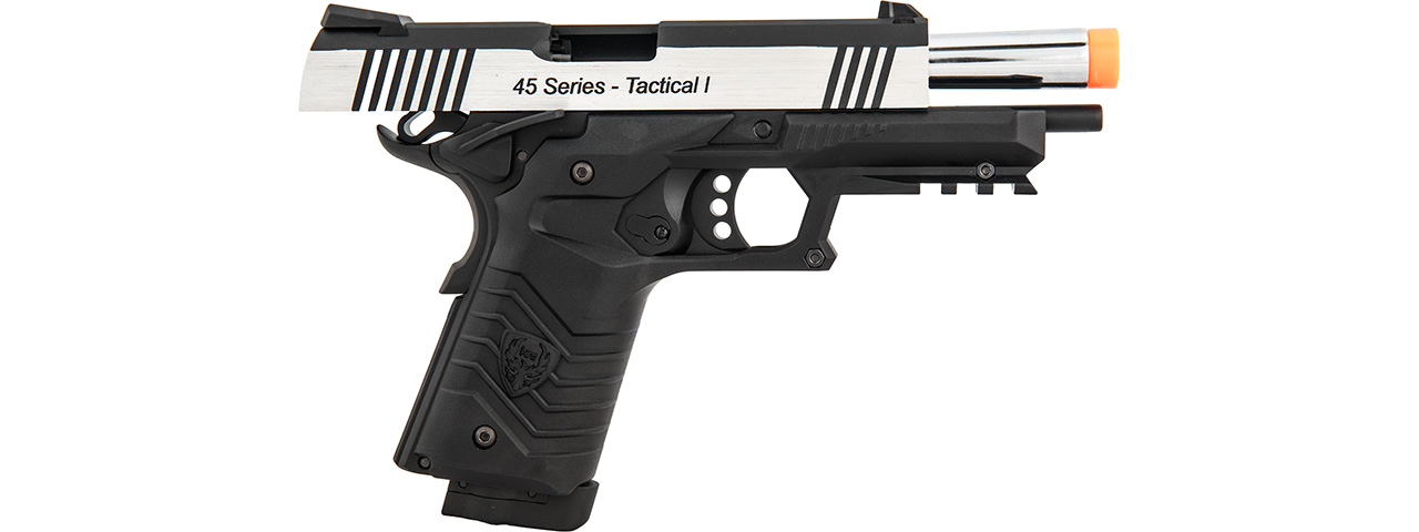 HFC HG-171 Tactical 1911 CO2 Blowback Pistol (BLACK/SILVER) - Click Image to Close