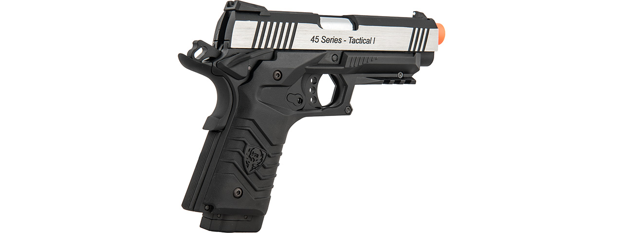 HFC HG-171 Tactical 1911 CO2 Blowback Pistol (BLACK/SILVER) - Click Image to Close