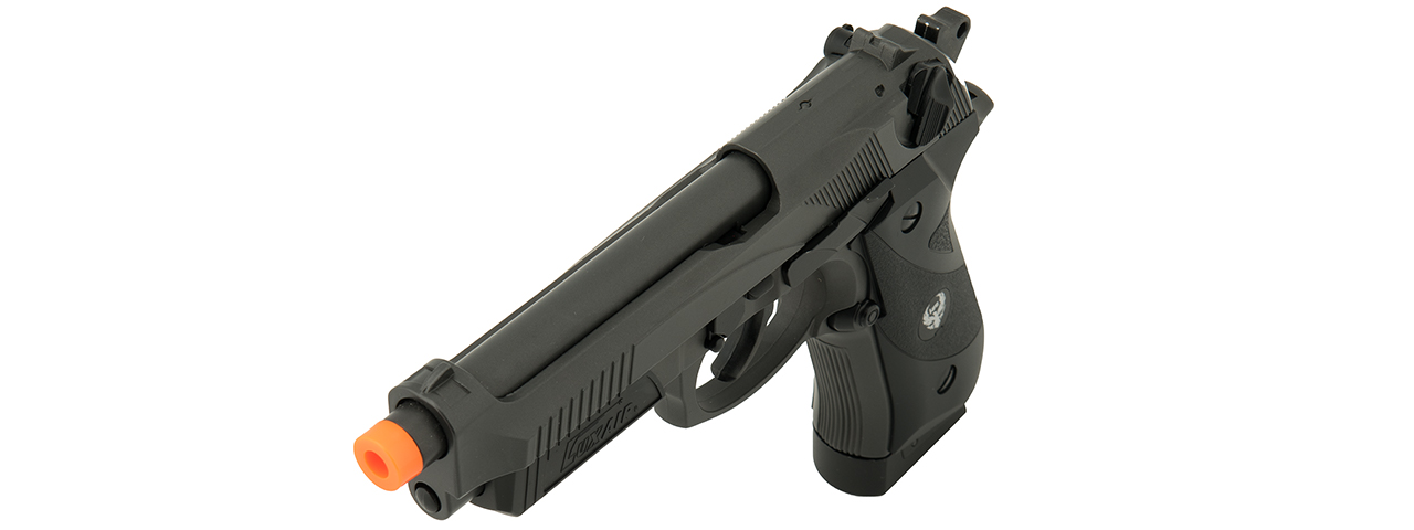 HFC AIRSOFT 192 CO2 POWERED AIRSOFT PISTOL W/ ACCESSORY RAIL- BLACK - Click Image to Close