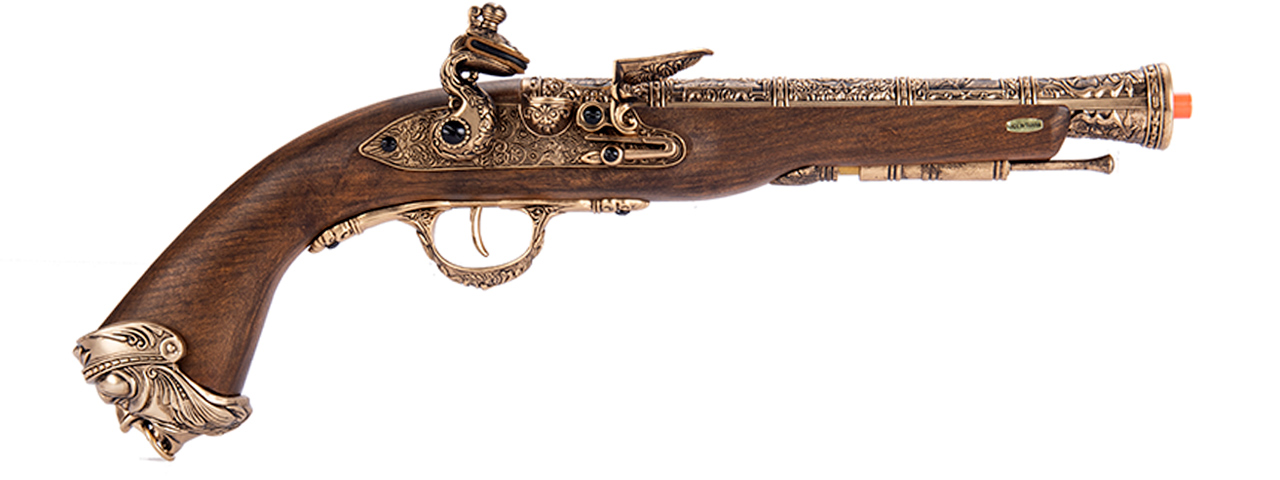 HFC Flintlock Pirate CO2 Airsoft Pistol (Color: Gold) - Click Image to Close