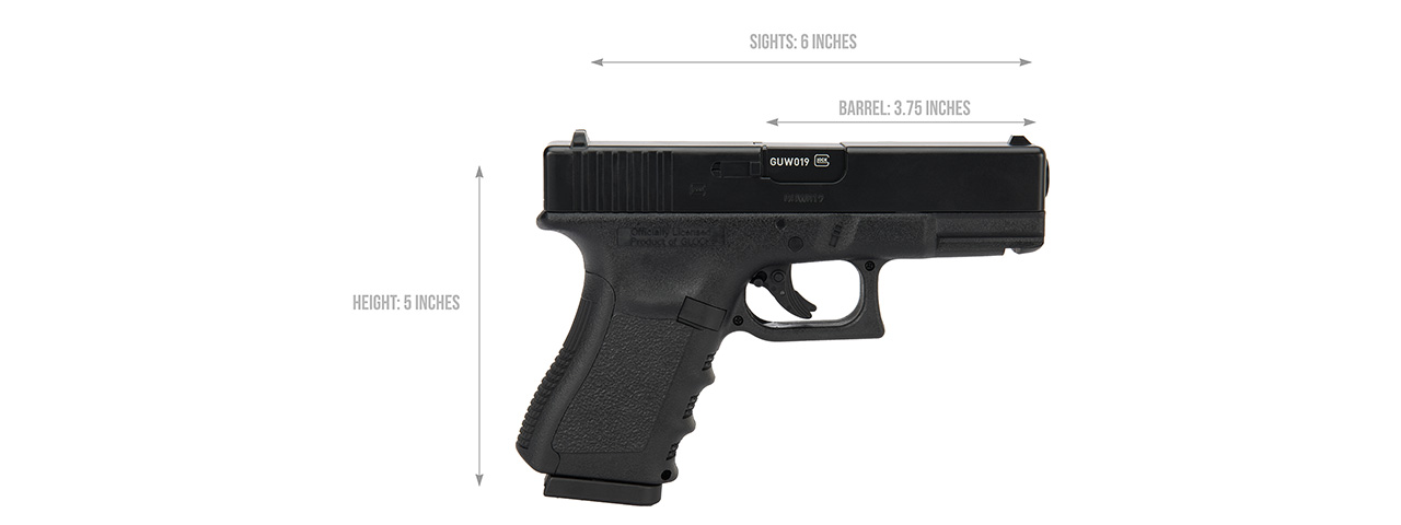 Umarex Licensed Glock 19 CO2 Non-Blowback Air Gun Pistol