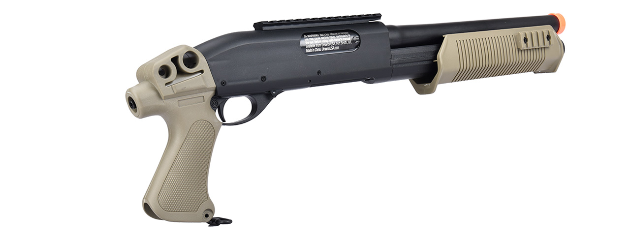 Umarex Tactical Force Tri-Shot Pump Action Airsoft Shotgun (Color: Tan) - Click Image to Close