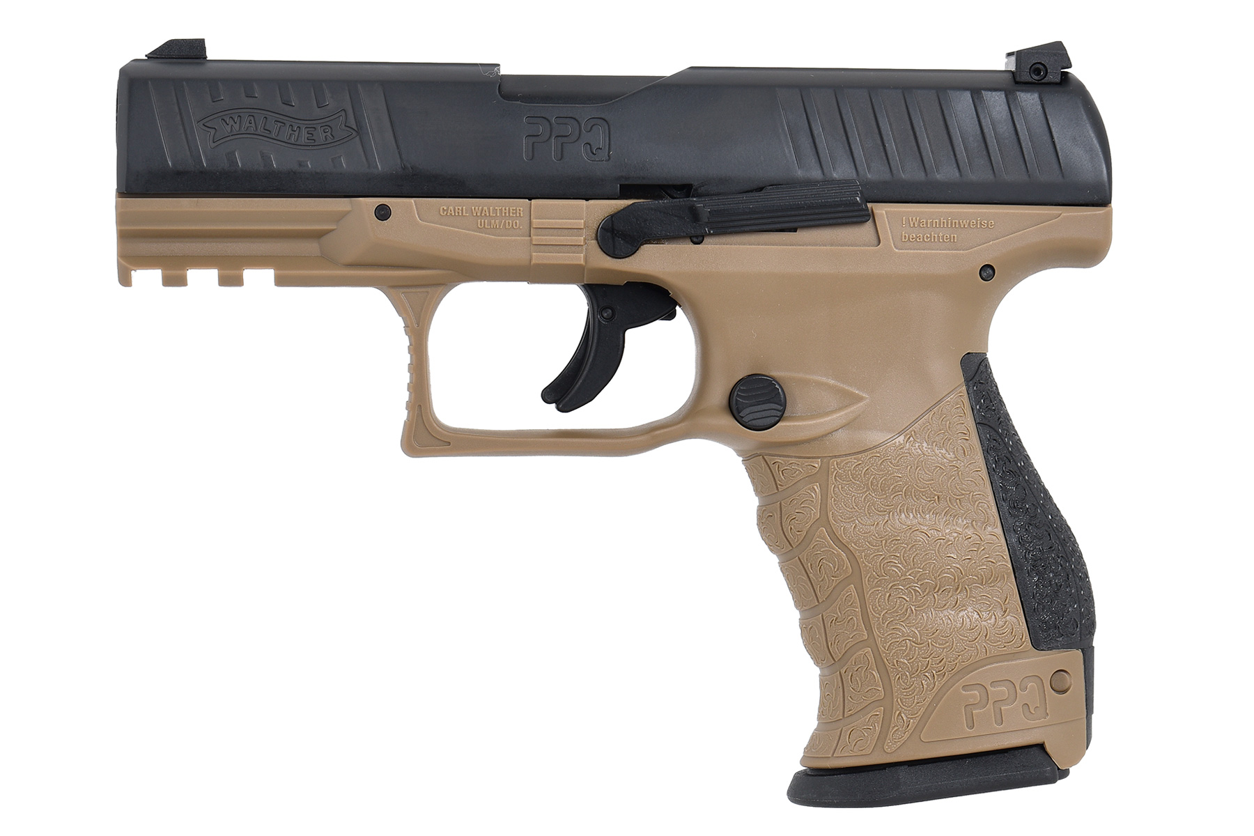 Umarex T4E Walther PPQ .43 Cal Paintball Pistol (Color: Black & FDE) - Click Image to Close