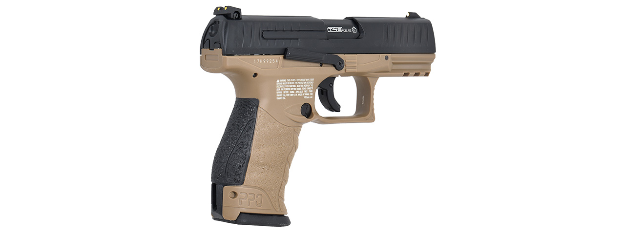 Umarex T4E Walther PPQ .43 Cal Paintball Pistol (Color: Black & FDE) - Click Image to Close
