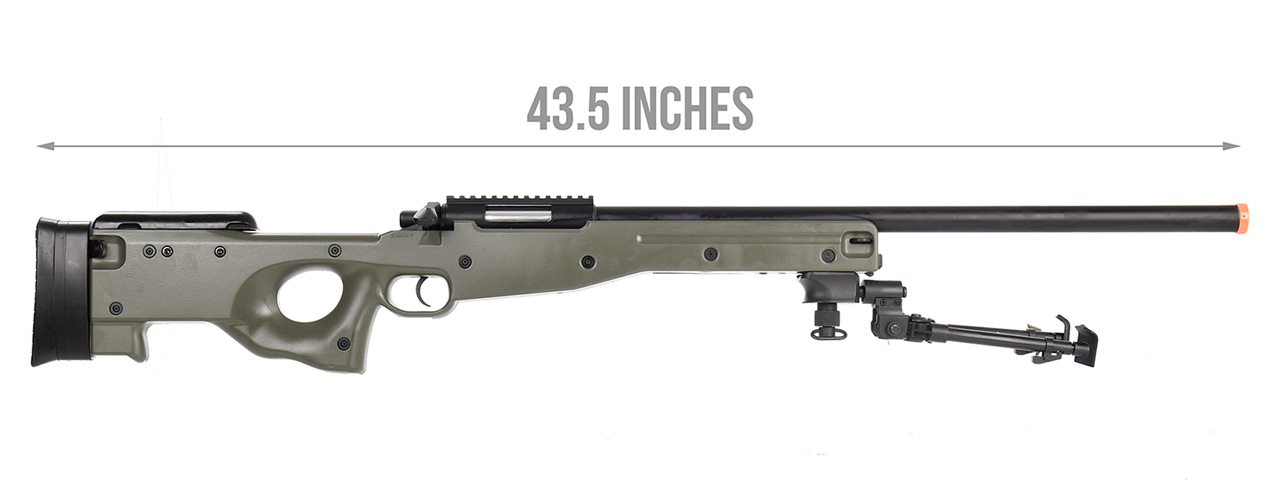 AGM MK96 Bolt Action Sniper Rifle w/ Bipod (OD GREEN) - Click Image to Close