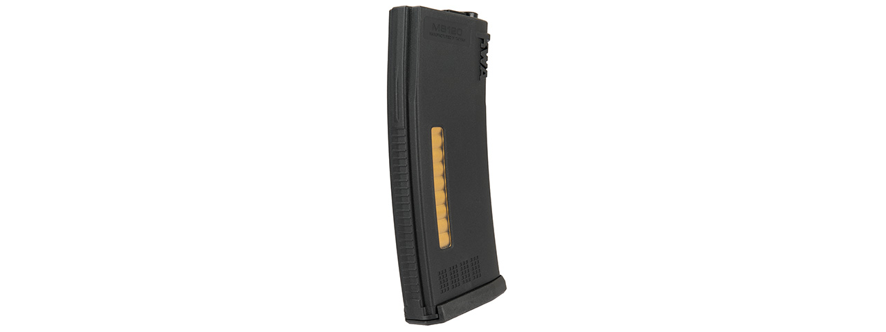 KWA 120rd MS120 Mid Capacity Airsoft AEG Rifle Magazine [3 Pack] (BLACK)