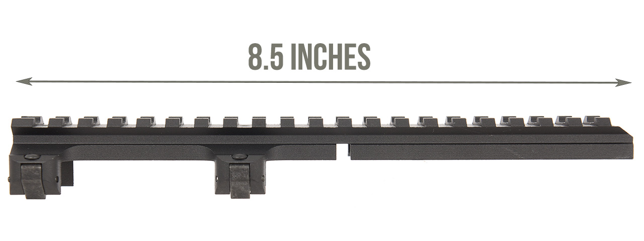 LCT Airsoft LC-3 Low-Profile 8.5" Claw Mount Optic Rail (BLACK) - Click Image to Close
