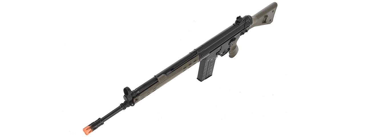 LCT LC-3A3 Full Size AEG Airsoft Rifle with Slim Handguard (Color: Black & OD Green) - Click Image to Close