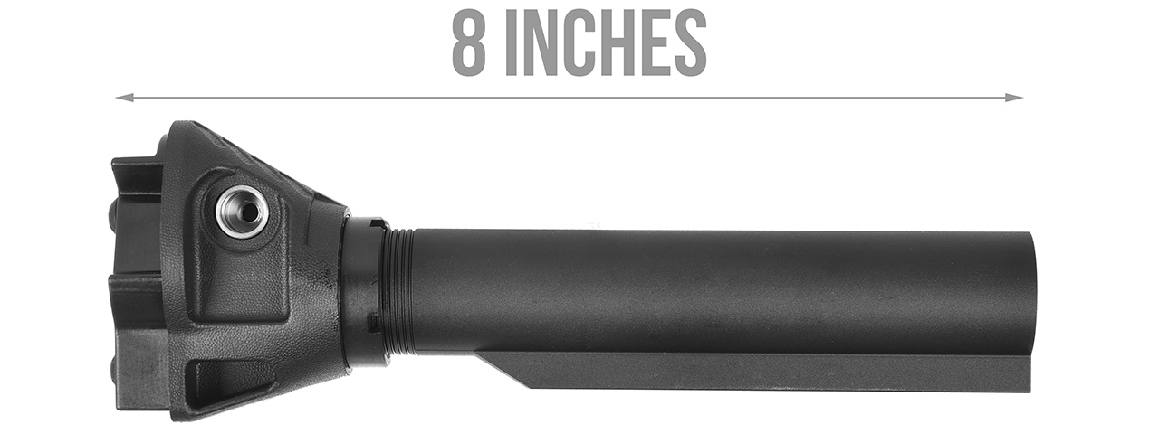LCT Airsoft AR Buffer Tube for LC-3 / G3 AEGs w/ Adapter (BLACK) - Click Image to Close