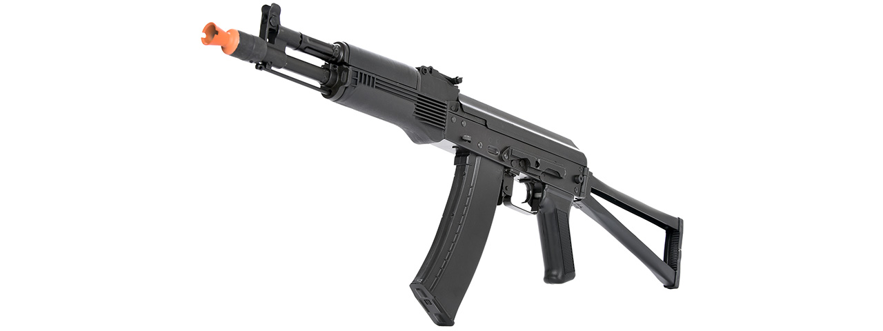 LCT Airsoft AK105 Steel AEG Airsoft Rifle w/ Folding Stock (Black) - Click Image to Close