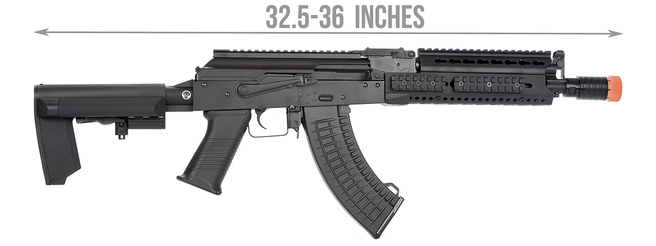 LCT Steel 9.5" KeyMod AK Airsoft AEG Rifle (BLACK)
