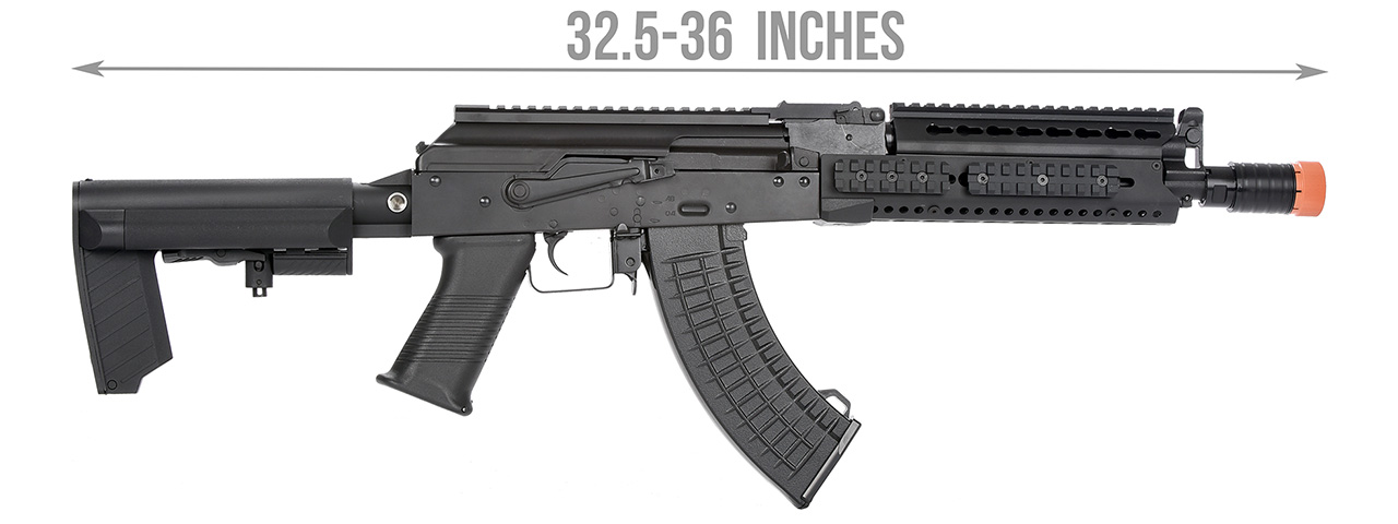 LCT Steel 9.5" KeyMod AK Airsoft AEG Rifle (BLACK) - Click Image to Close