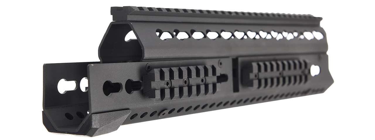 LCT Airsoft 13.5 Inch AK KeyMod Handguard Rail (Black) - Click Image to Close