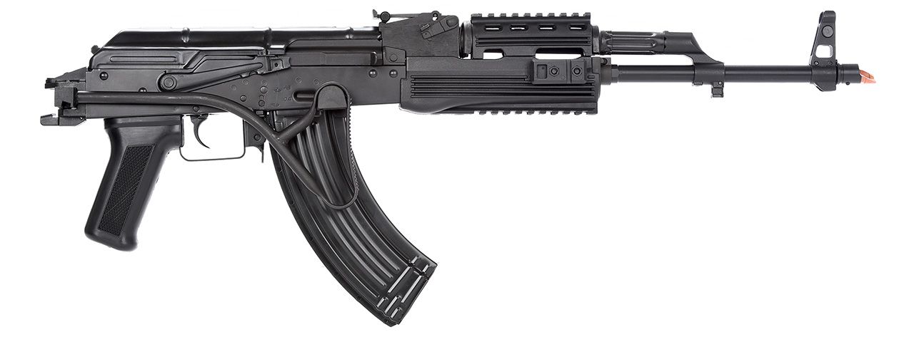 LCT Airsoft TIMS AK47 AEG Rifle w/ Folding Wire Stock (Black) - Click Image to Close