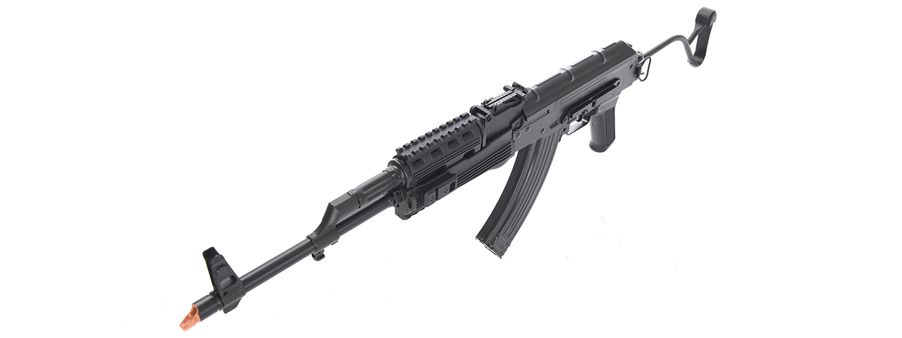 LCT Airsoft TIMS AK47 AEG Rifle w/ Folding Wire Stock (Black) - Click Image to Close