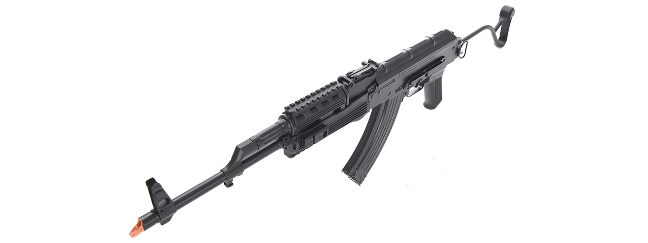 LCT Airsoft TIMS AK47 AEG Rifle w/ Folding Wire Stock (Black)