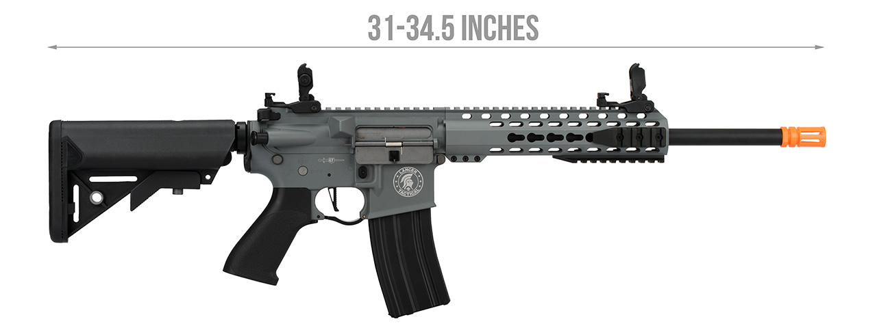 Lancer Tactical Proline 10" Keymod M4 Carbine Airsoft AEG Rifle (Color: Gray)