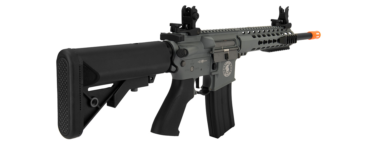 Lancer Tactical Low FPS Proline 10" Keymod M4 Carbine Airsoft AEG Rifle (Color: Gray) - Click Image to Close