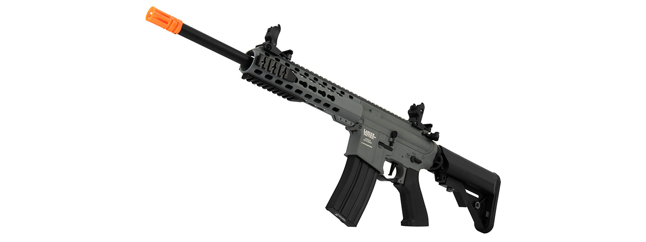 Lancer Tactical Low FPS Proline 10" Keymod M4 Carbine Airsoft AEG Rifle (Color: Gray) - Click Image to Close