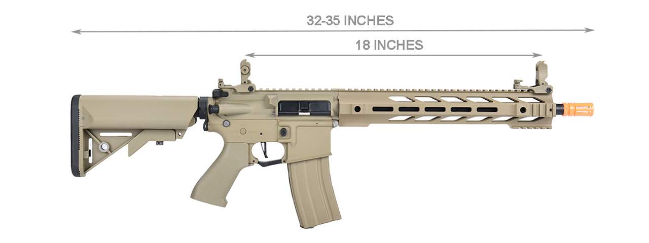 Lancer Tactical Hybrid Gen 2 SPR Interceptor Airsoft AEG Rifle (Color: Tan) - Click Image to Close