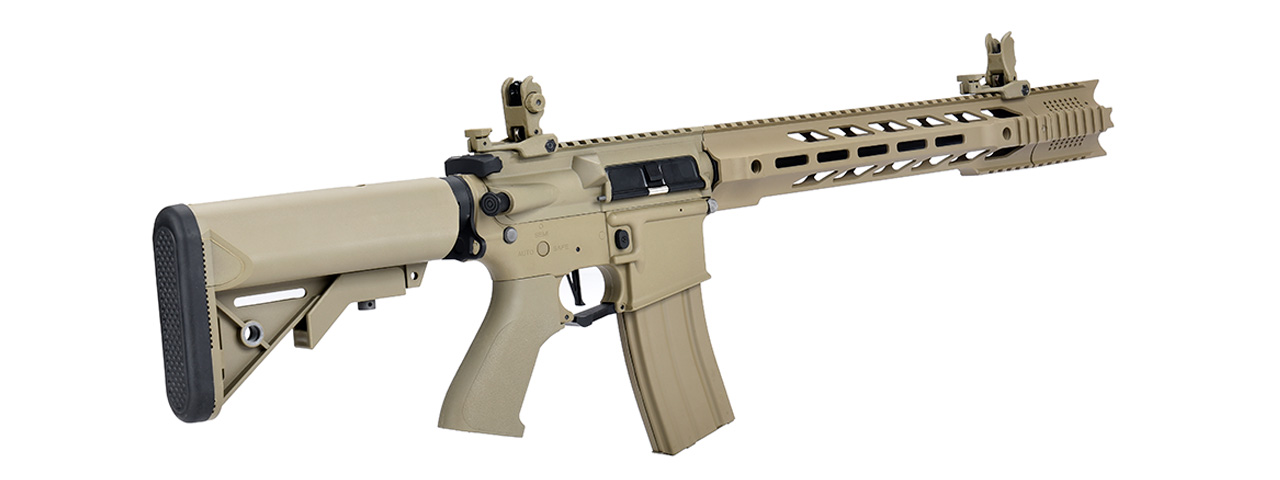 Lancer Tactical Hybrid Gen 2 SPR Interceptor Airsoft AEG Rifle (Color: Tan) - Click Image to Close