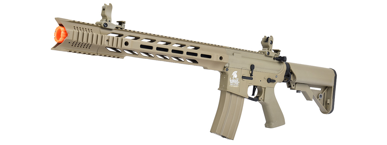 Lancer Tactical Hybrid Gen 2 SPR Interceptor Airsoft AEG Rifle (Color: Tan) - Click Image to Close