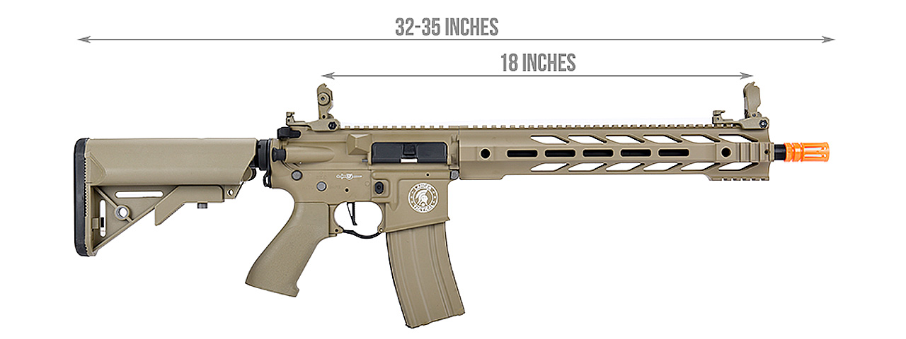 Lancer Tactical ProLine M4 SPR Interceptor Airsoft AEG Rifle (Color: Tan) - Click Image to Close